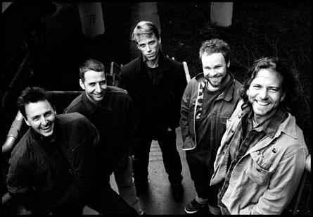 Pearl Jam: (l-r) Mike McCready, Stone Gossard, Matt Cameron, Jeff Ament, Eddie Vedder.